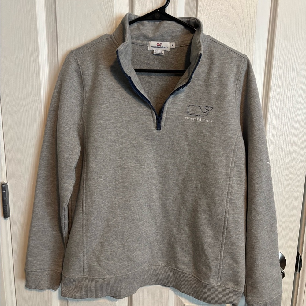 Vineyard Vines Women's Zip-Up Sweater in Heather Gray